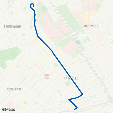 Big Blue Bus Barrington Ave map