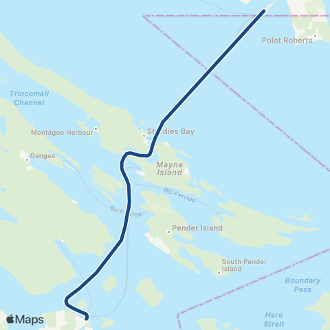 BC Ferries Vancouver - Victoria map