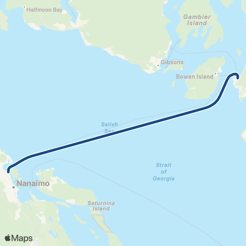 BC Ferries West Vancouver - Nanaimo map