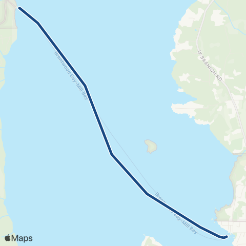 BC Ferries Brentwood Bay - Mill Bay map