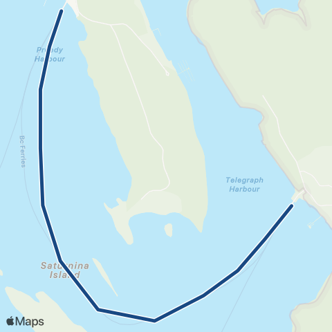 BC Ferries Chemainus - Thetis Island - Penelakut Island map