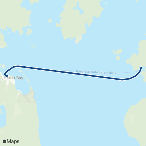 BC Ferries Quadra Island - Cortes Island map