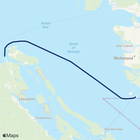 BC Ferries Vancouver - Nanaimo map