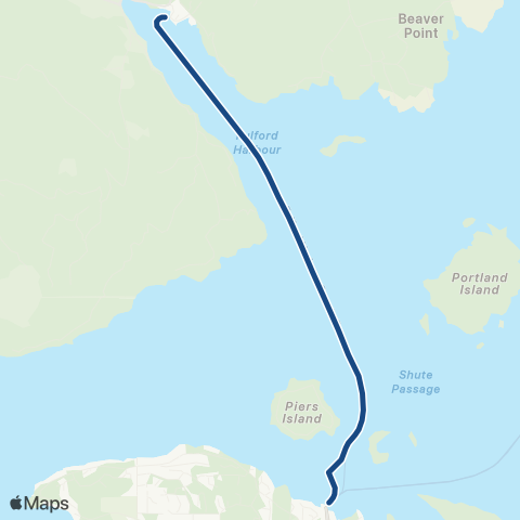 BC Ferries Salt Spring Island - Victoria map