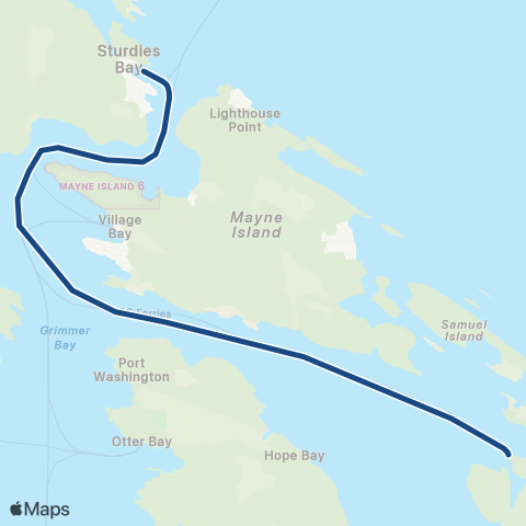 BC Ferries Southern Gulf Islands map