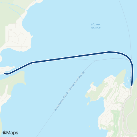 BC Ferries Bowen Island - Vancouver map