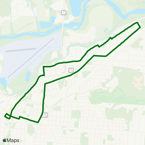 BCRTA Green Line map