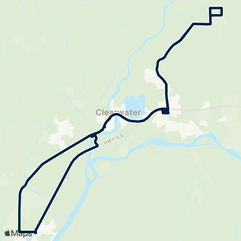 BC Transit Clearwater Blackpool map