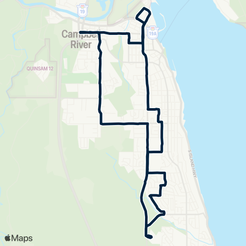 BC Transit Campbell River Peterson map