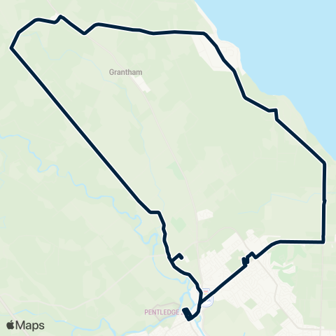 BC Transit Comox Valley Merville-Seal Bay Shuttle map