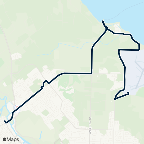 BC Transit Comox Valley Airport via Powell R. Ferry / Downtown map