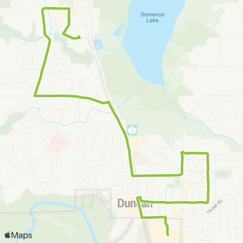 BC Transit Cowichan Valley Quamichan map