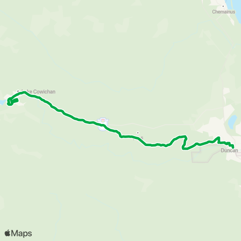 BC Transit Cowichan Valley Cowichan Lake map