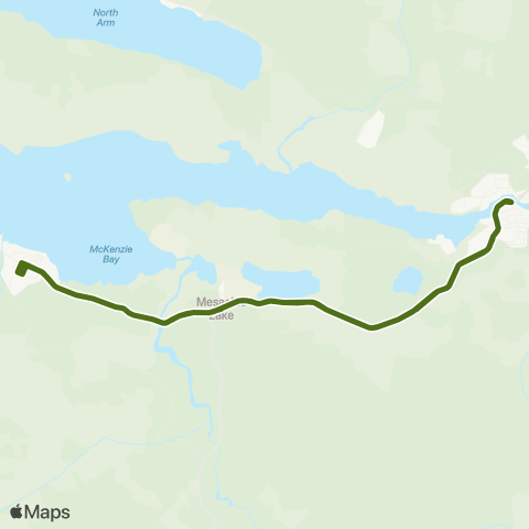 BC Transit Cowichan Valley Honeymoon Bay Connector map