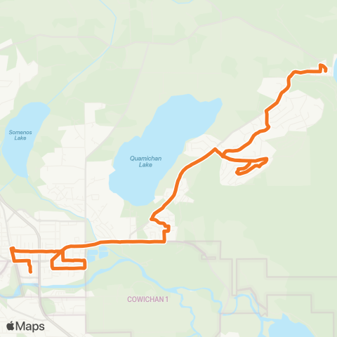 BC Transit Cowichan Valley Maple Bay map