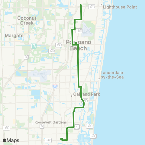 Broward County Transit 15 A - Cypress Rd - 3 A Local map