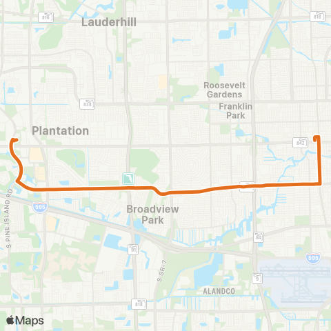 Broward County Transit Davie Blv Local map