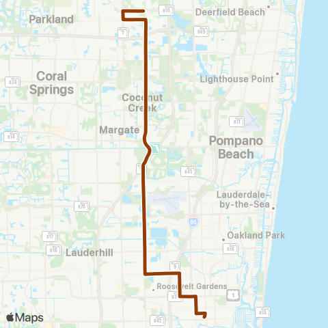 Broward County Transit Broward Terminal - Hillsboro Blv map