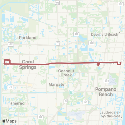 Broward County Transit Sample Rd Local map