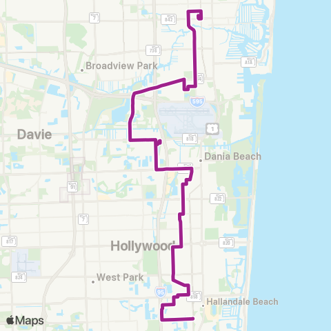 Broward County Transit Broward Terminal / County Line Rd map