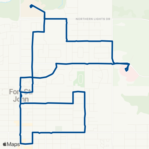 BC Transit Fort St. John Northside map