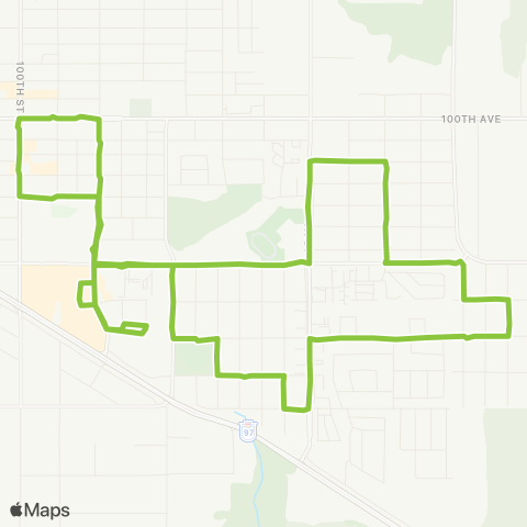 BC Transit Fort St. John Southside map