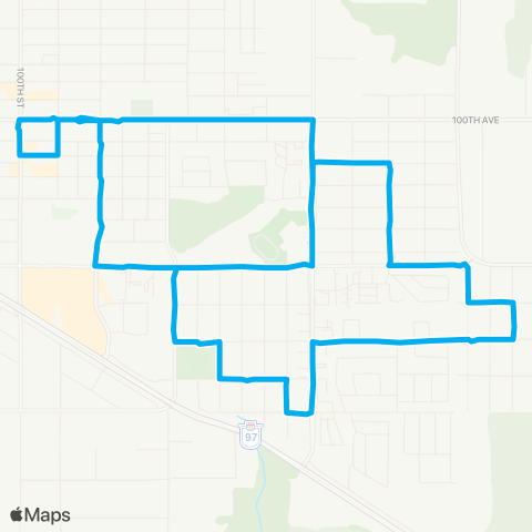 BC Transit Fort St. John Southeast map