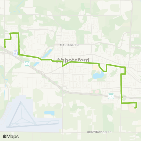 BC Transit Fraser Valley Region Highstreet / UFV map