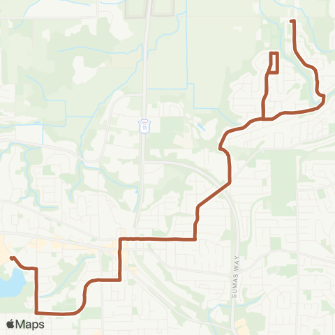 BC Transit Fraser Valley Region Saddle / Montrose map