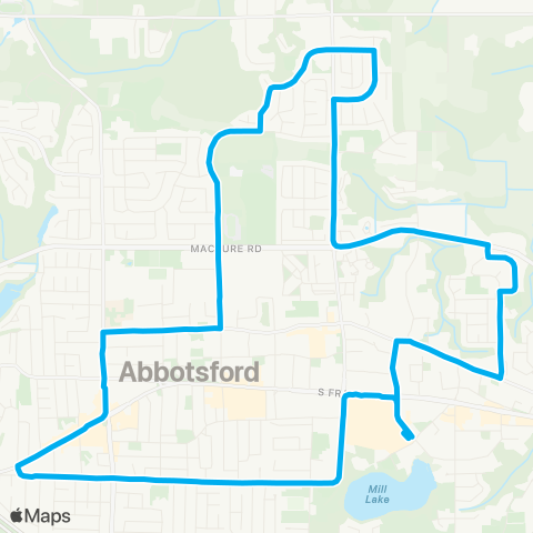 BC Transit Fraser Valley Region Gladwin map