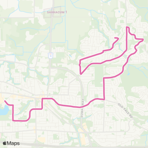 BC Transit Fraser Valley Region Sandy Hill / Bourquin School Special map