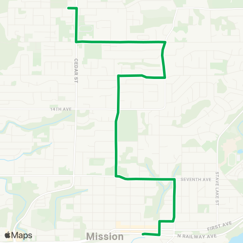 BC Transit Fraser Valley Region Cedar Valley map