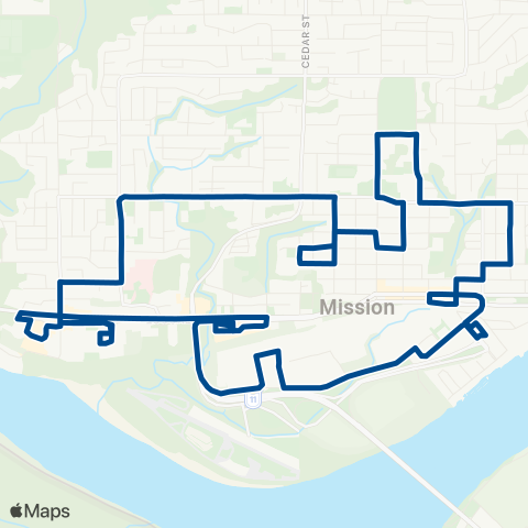 BC Transit Fraser Valley Region Shopper Shuttle map