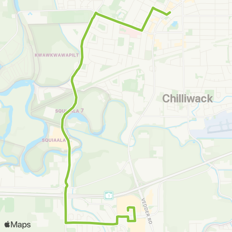 BC Transit Fraser Valley Region Evans map