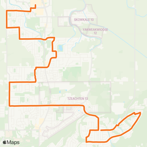 BC Transit Fraser Valley Region Promontory map