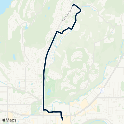 BC Transit Kelowna Glenmore / Orchard Park map