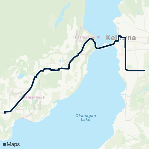 BC Transit Kelowna Special map