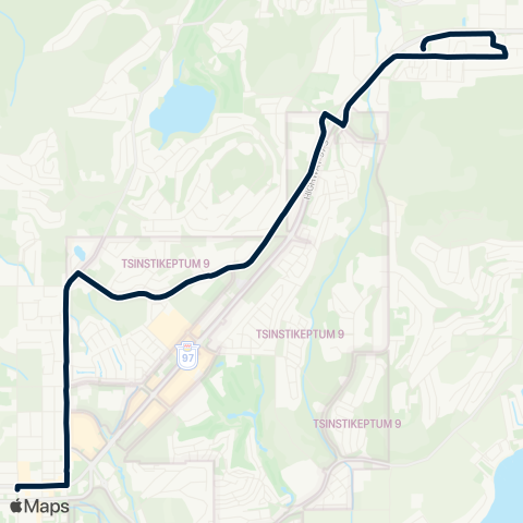 BC Transit Kelowna Old Okanagan map