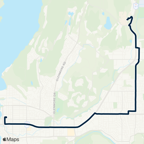 BC Transit Kelowna Rutland / UBCO map