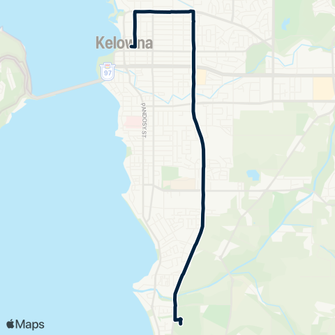 BC Transit Kelowna Gordon map