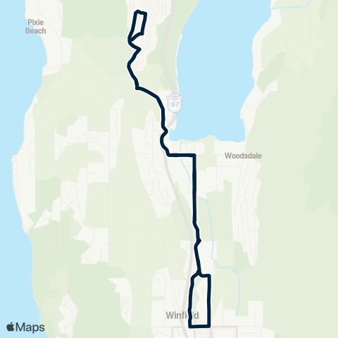 BC Transit Kelowna The Lakes map