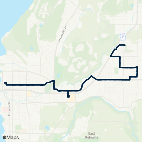 BC Transit Kelowna North Rutland map