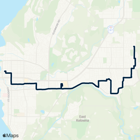 BC Transit Kelowna Rutland map