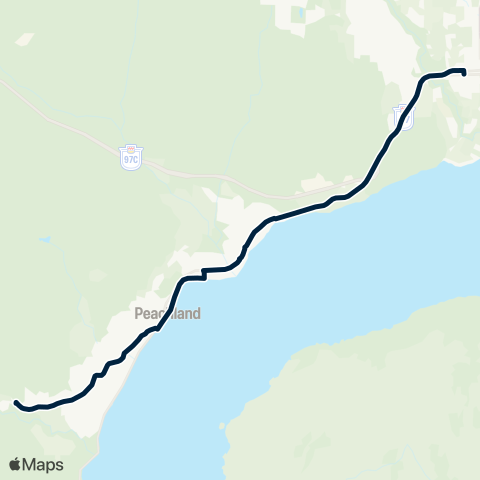 BC Transit Kelowna Peachland map