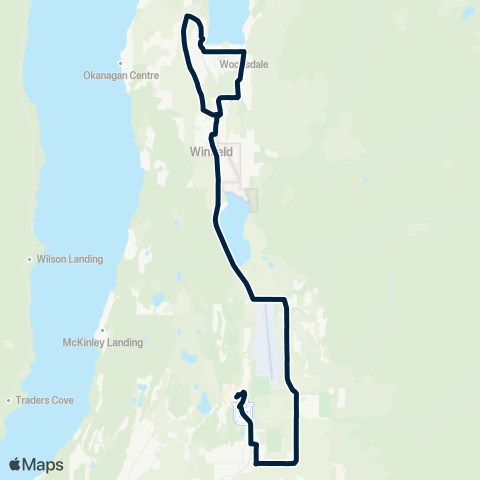 BC Transit Kelowna Lake Country map