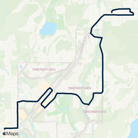 BC Transit Kelowna East Boundary map