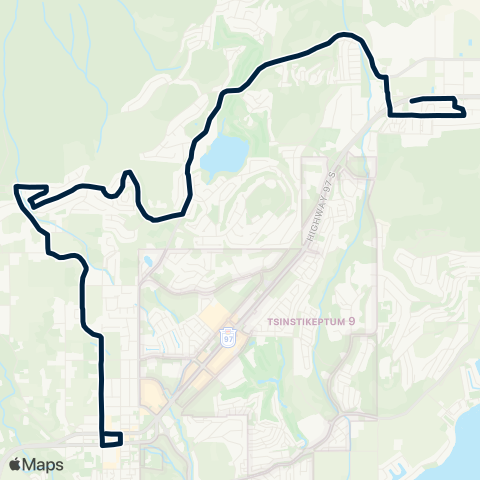 BC Transit Kelowna Shannon Lake map