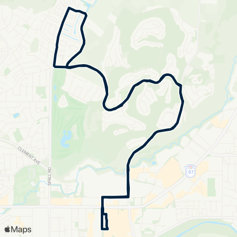 BC Transit Kelowna Dilworth Mountain map