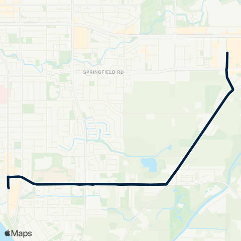 BC Transit Kelowna Pandosy Express map