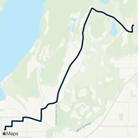 BC Transit Kelowna Glenmore / UBCO Express map